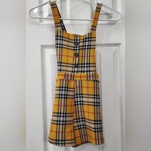 Yellow Plaid Romper Size: 10